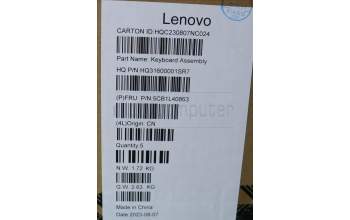 Lenovo 5CB1L40863 Tastatur inkl. Topcase ASM_SLV H 82YL NFP TT