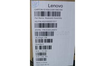 Lenovo 5CB1L40870 Tastatur inkl. Topcase ASM_EURO ENG H82YLNFPTT