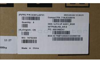 Lenovo 5CB1L43731 Tastatur inkl. TopcaseASM_ARA C21JG MG BL