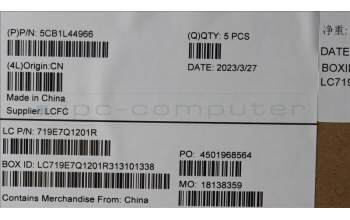 Lenovo 5CB1L44966 Tastatur inkl. Topcase ASM_HBW L83AQ A/G