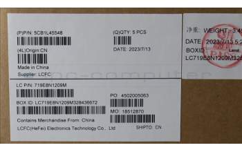 Lenovo 5CB1L45548 Tastatur inkl. Topcase ASM_HBW L82X7 AB NBL