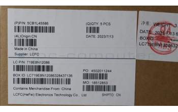 Lenovo 5CB1L45586 Tastatur inkl. Topcase spanisch L82X7 ABFP BL