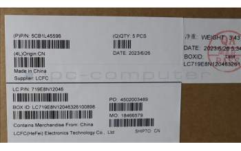 Lenovo 5CB1L45596 Tastatur inkl. Topcase ASM_ITA L82X7 ABFP NBL