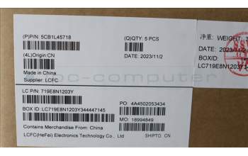 Lenovo 5CB1L45718 Tastatur inkl. Topcase ASM_EURO ENG L82X7 AGBL