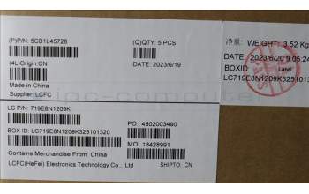 Lenovo 5CB1L45728 Tastatur inkl. Topcase ASM_ITA L82X7 AG BL