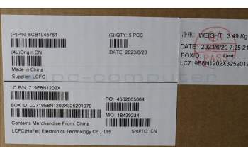 Lenovo 5CB1L45761 Tastatur inkl. Topcase ASM_HBW L82X7 AG NBL