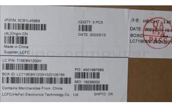 Lenovo 5CB1L45869 Tastatur inkl. Topcase ASM_UKR L82X7 AG NBL