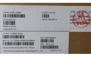 Lenovo 5CB1L45881 Tastatur inkl. Topcase deutsch L82X7 AGFP BL