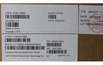 Lenovo 5CB1L45892 Tastatur inkl. Topcase ASM_POR L82X7 AGFP BL