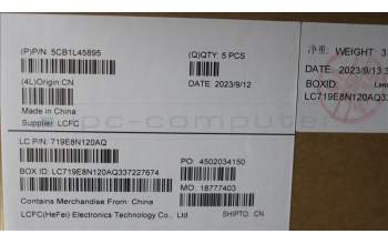 Lenovo 5CB1L45895 Tastatur inkl. Topcase spanisch L82X7 AGFP BL