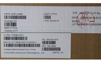 Lenovo 5CB1L45900 Tastatur inkl. Topcase ASM_UK L82X7 AGFP BL