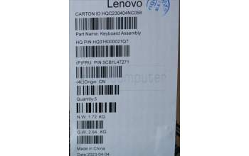 Lenovo 5CB1L47271 Tastatur inkl. Topcase ASM_SLV H 82YM FP STGY