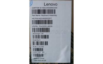 Lenovo 5CB1L48255 Tastatur inkl. Topcase ASM_HBW H 82YM NFP STGY