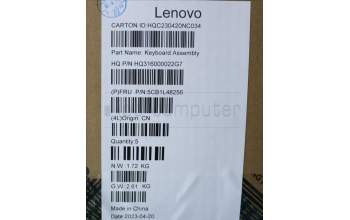 Lenovo 5CB1L48256 Tastatur inkl. Topcase ASM_GRE H 82YM NFP STGY