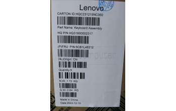 Lenovo 5CB1L48312 Tastatur inkl. Topcase ASM_ARA H 82YM NFP STGY