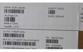 Lenovo 5CB1L49239 Tastatur inkl. Topcase ASM_UK L82X6 FP AG BL