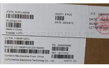 Lenovo 5CB1L49256 Tastatur inkl. Topcase ASM_ARA L82X6 FP AG NBL