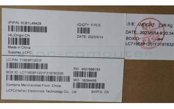 Lenovo 5CB1L49428 Tastatur inkl. Topcase ASM_UK L82X6 NFP AG BL