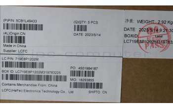 Lenovo 5CB1L49433 Tastatur inkl. Topcase ASM_ITA L82X6 NFP AGNBL