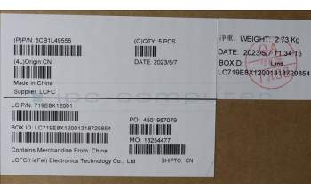 Lenovo 5CB1L49556 C-Cover with keyboard, USA English, Storm Grey, US