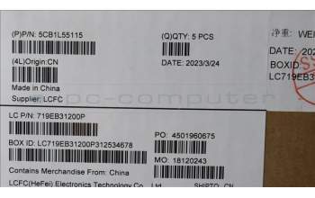 Lenovo 5CB1L55115 Tastatur inkl. Topcase ASM_ENG_STGY L83BY