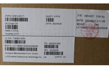 Lenovo 5CB1L55171 C-Cover with keyboard, UK English, Tidal Teal, UK