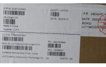 Lenovo 5CB1L57842 COVER FRU KT6D0_C_COVER_WW_SUB_ASSY_BLK