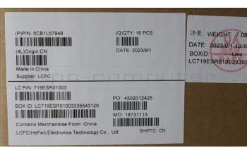 Lenovo 5CB1L57949 COVER FRU KT6D2_C_COVER_WW_SUB_ASSY_BK