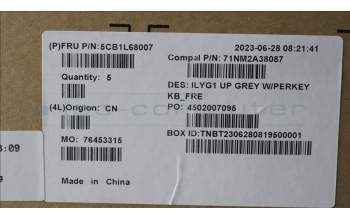 Lenovo 5CB1L68007 Tastatur inkl. Topcase ASM_FRA C 82Y3 RGB