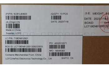 Lenovo 5CB1L83603 COVER Cover L 83AS D cover AG recycle