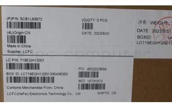 Lenovo 5CB1L83672 Tastatur inkl. Topcase ASM_ENG L82Y5 FP SG BL