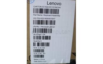 Lenovo 5CB1L88141 Tastatur inkl. Topcase schweiz_H 83E0_NFP_STGY