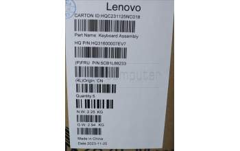Lenovo 5CB1L88233 Tastatur inkl. Topcase ASM_FRA_H 83E0_NFP_MIGY