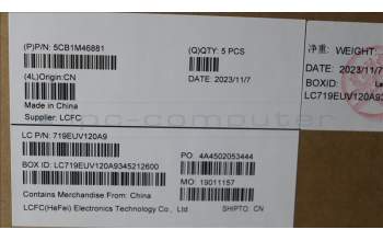 Lenovo 5CB1M46881 Tastatur inkl. Topcase ASM_ENG L 83EMAG BL