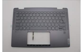 Lenovo 5CB1N97619 C-Cover with keyboard, Portuguese, Storm Grey, Fingerprint, UK