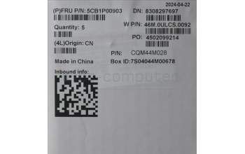 Lenovo 5CB1P00903 Tastatur inkl. Topcase ASM_USA ENG W21MRAGBL U