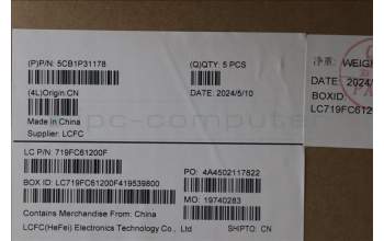 Lenovo 5CB1P31178 Tastatur inkl. Topcase ASM_BEL L 21N5SG SCREW