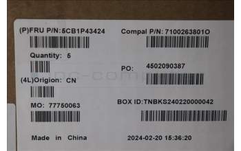 Lenovo 5CB1P43424 Tastatur inkl. Topcase ASM_UK C 83DX RGB