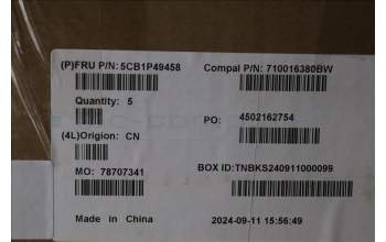 Lenovo 5CB1P49458 Tastatur inkl. Topcase SPA C83DA FP CG NBLAI AL