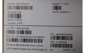 Lenovo 5CB1P50419 COVER FRU MT042_C_COVER_WWAN_BLACK_ASSY