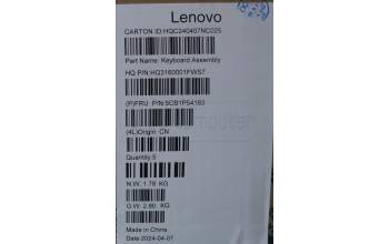 Lenovo 5CB1P54183 Tastatur inkl. TopcaseASM THAI H83E2 LG PST DIS