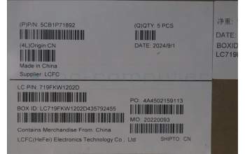 Lenovo 5CB1P71892 Tastatur inkl. TopcaseASM_EURO ENG L83GWNFP BK