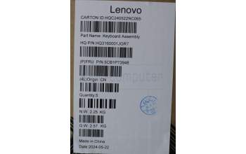Lenovo 5CB1P73948 Tastatur inkl. Topcase ASM_ENG H 83KX FP LG