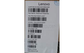 Lenovo 5CB1P74344 Tastatur inkl. Topcase ASM_HBW H 83KX FP LG