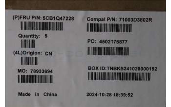 Lenovo 5CB1Q47228 C-Cover with AI keyboard, German, Cloud Grey, Non-Backlight, Fingerprint, UK