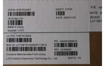 Lenovo 5CB1R22347 C-Cover with keyboard, UK English, Cosmic Blue, Non-Backlight, UK