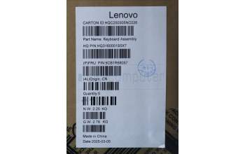 Lenovo 5CB1R68057 COVER UpCaseASM HBW H83JT NFP LG PS