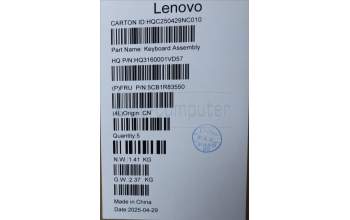 Lenovo 5CB1R83550 COVER UpASSY NORDIC H 83JR NFP SSH NPS