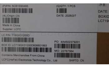 Lenovo 5CB1S90495 COVER HUD W/KB_TC L 21TR LG