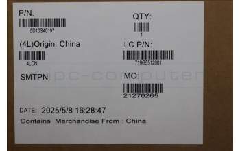 Lenovo 5D10S40197 Lenovo LCD Module, 14\", WUXGA, Non_Touch, Glare, OLED, 400nit, 100%DCI-P3, Luna Grey, W/FHD+IR Camera